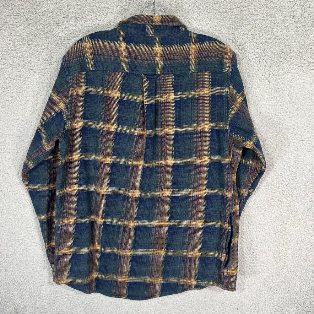 Orvis Shirt Mens Medium Blue Plaid Big Bear Heavyweight Flannel Shacket Outdoors - Picture 6 of 7